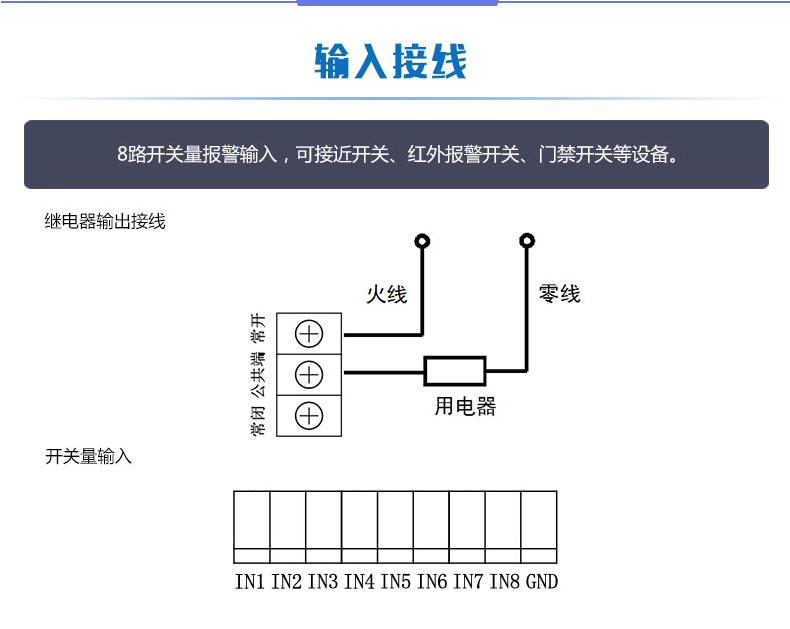 DAM-0808D 工業(yè)級(jí)數(shù)采控制器輸入接線