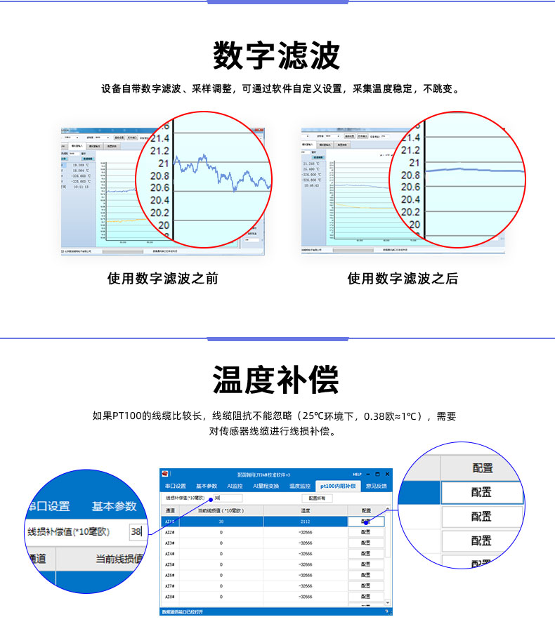 LoRaPT08  LoRa無線測溫模塊溫度補償