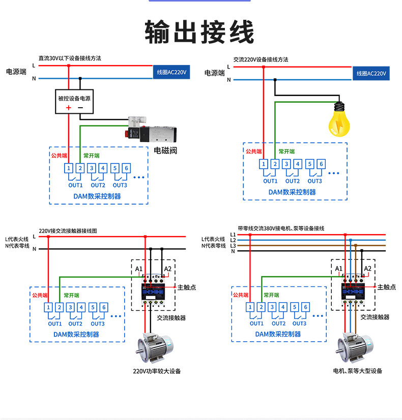 LoRa1600D LoRa無(wú)線控制模塊輸出接線