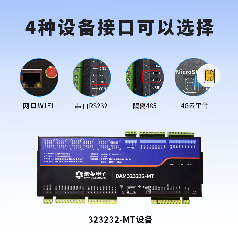 JY-DAM-323232-MT 4種設備接口可以選擇