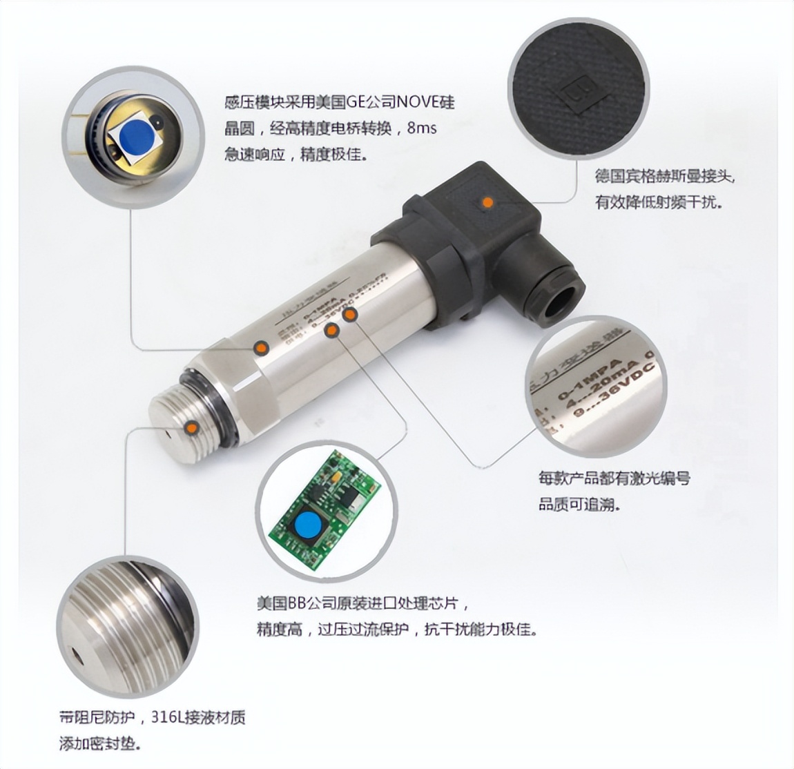 電壓輸出信號，壓力變送器