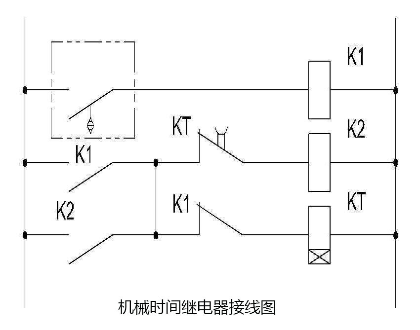 機(jī)械時(shí)間繼電器接線圖