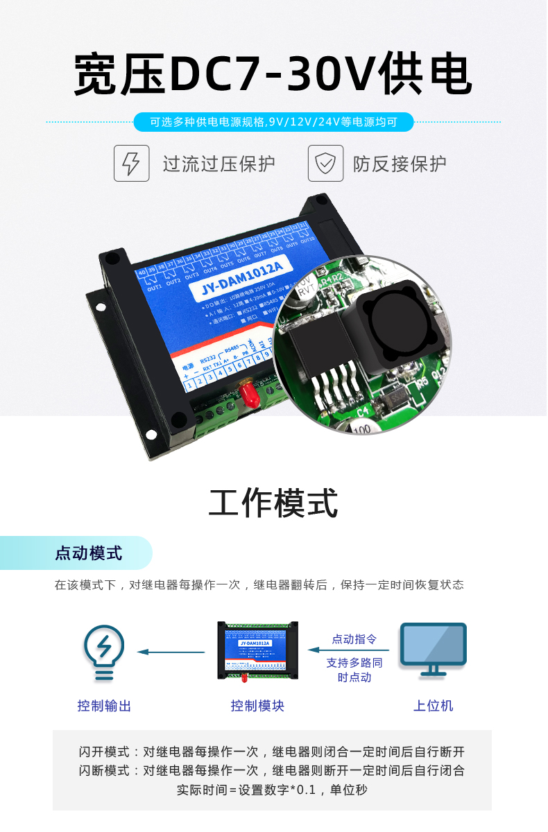 云平臺 DAM-1012A GPRS版 遠(yuǎn)程數(shù)采控制器工作模式